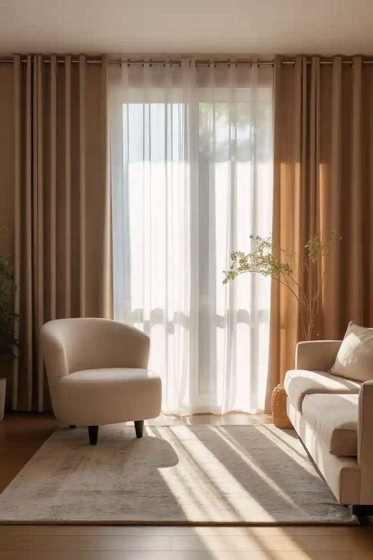 Layer Sheers Behind Heavier Panels