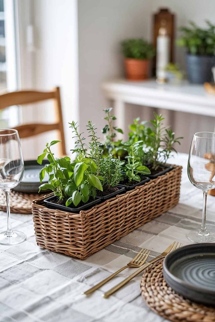 A Small Herb Garden for the Kitchen-Dining Area