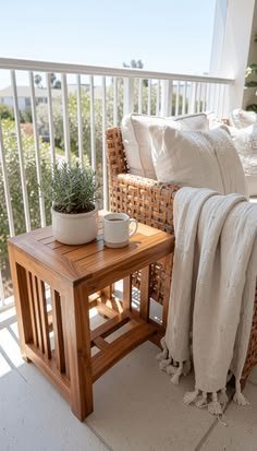 Add a Small Side Table Instead of a Full-Sized Table