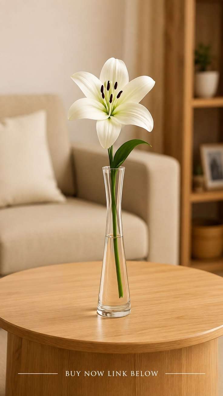 A Simple Vase With One Type of Flower