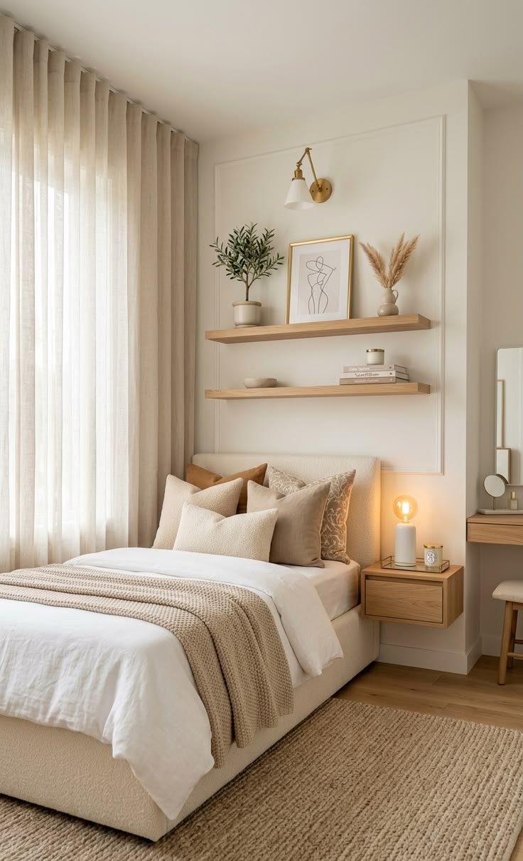 Mount a Floating Nightstand to Free Up Floor Space