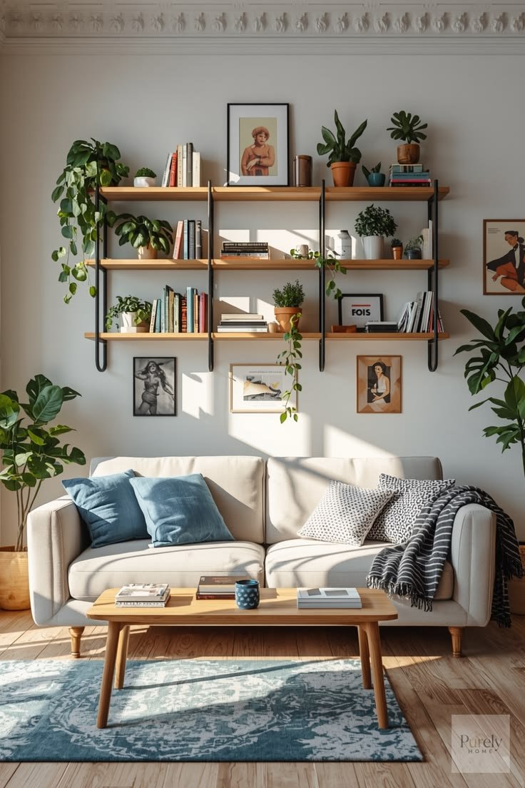 Add a Floating Shelf with Plants and Objects