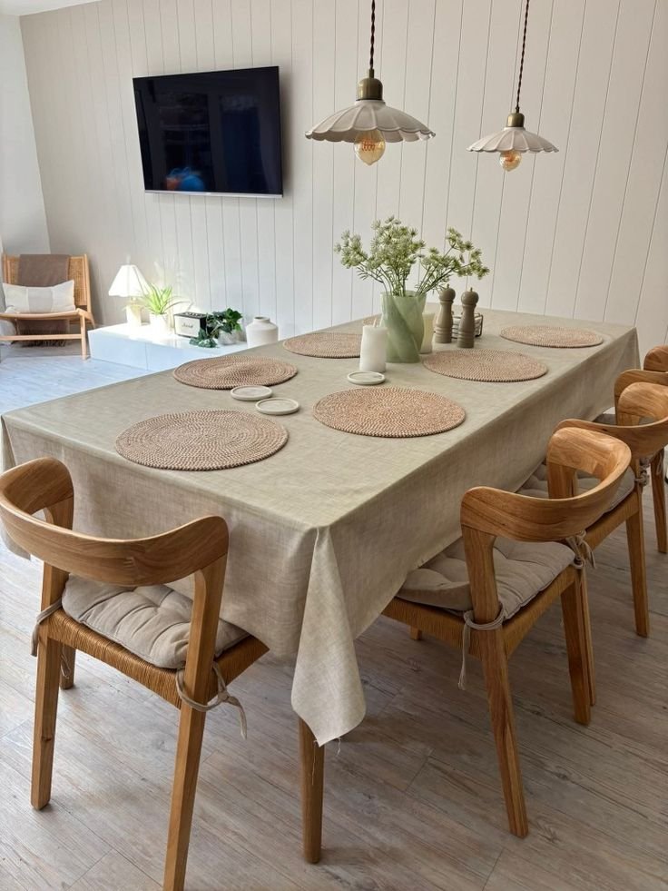 Linen Tablecloths for a Relaxed, Lived-In Look