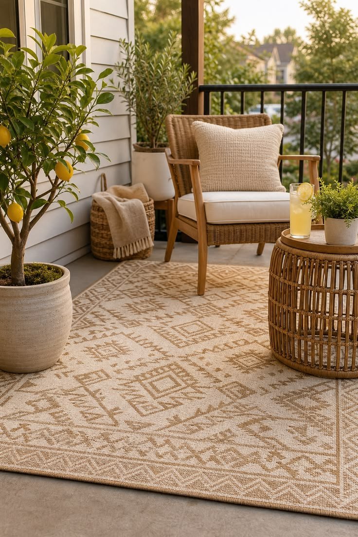 Put an Outdoor Rug Under the Seating