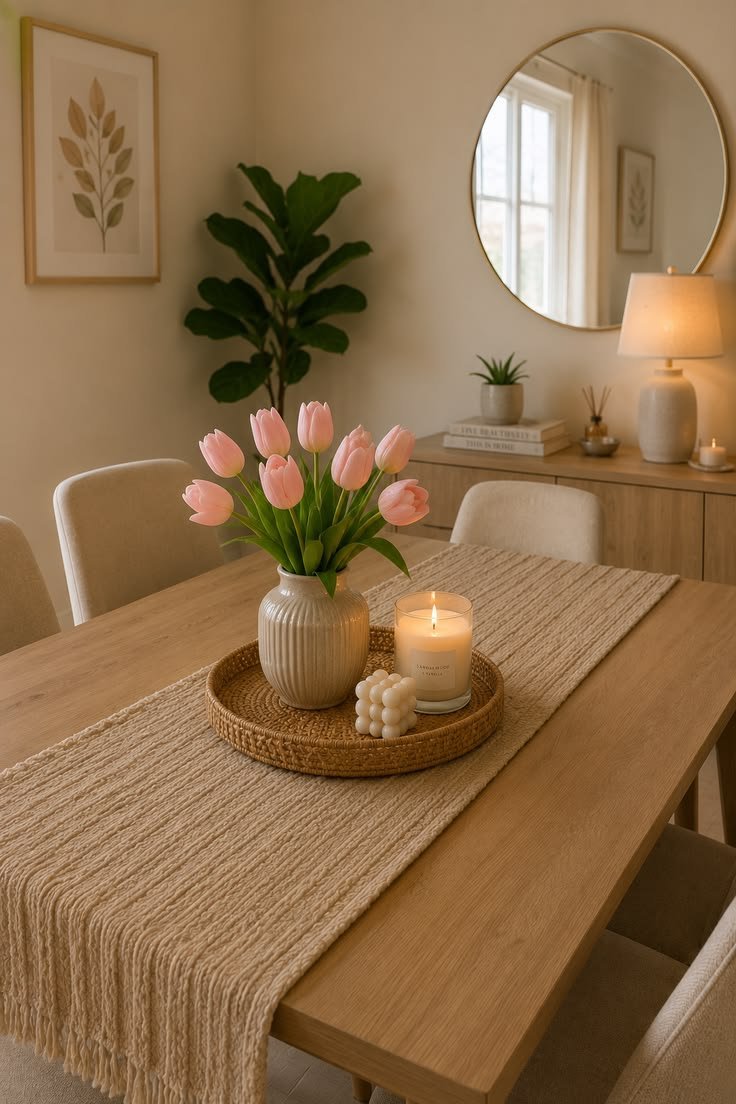 A Long, Narrow Arrangement for a Rectangular Table