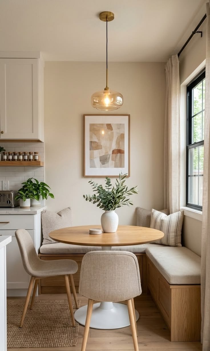 Use a Bench to Save Space on One Side