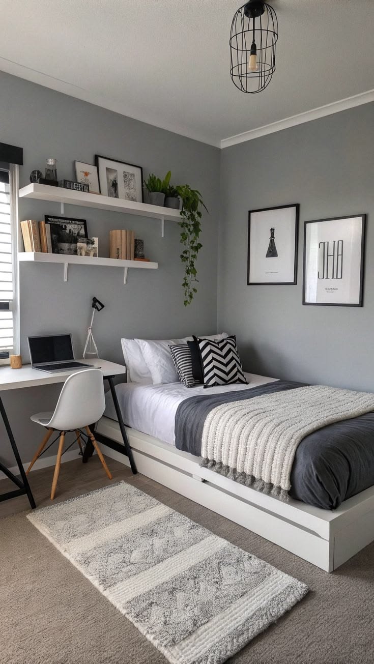 Give the Desk Its Own Corner With Open Shelving