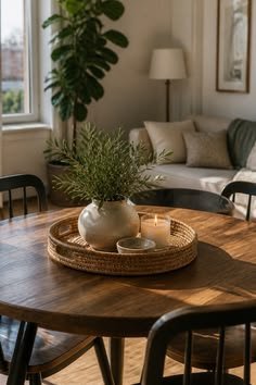 Use a Small Centerpiece That Can Be Moved Easily