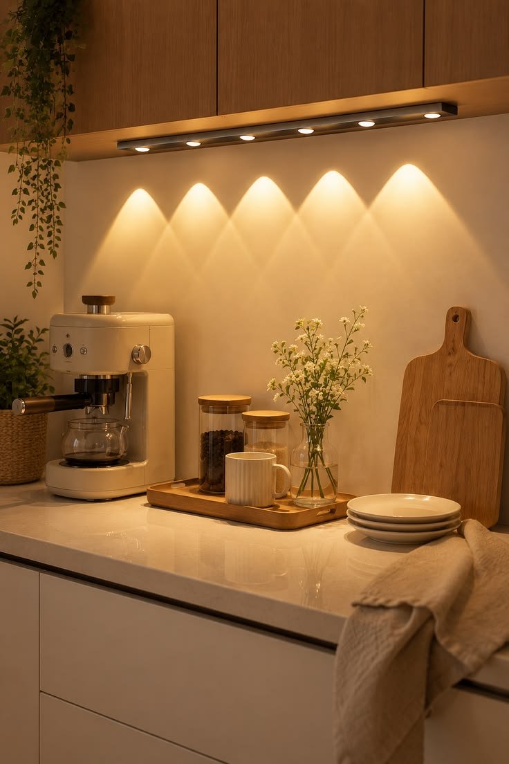 Add light under the cabinets
